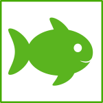 Eco fish vector icon