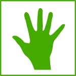 Eco hand vector icon