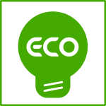 Eco bulb icon vector image