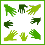Eco green solidarity vector icon
