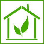 Eco house vector icon