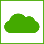 Eco green cloud vector icon