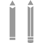 Vector graphics of two pencils pictogram