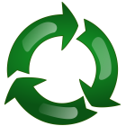 Recycling sign vector drawing
