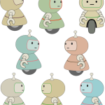 eight little robots