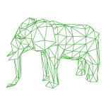 Elephant Low Poly Illustration