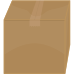 Vector image of taped shut cardboard box