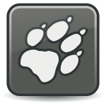 Dog paw sign vector image