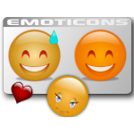 Three emoticons