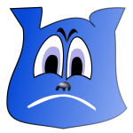Sad blue emoji