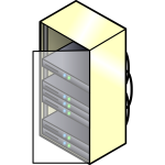 Servers closet vector image