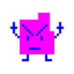 Cartoon pixel character