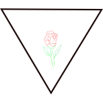 esquema de rosa en triangulo