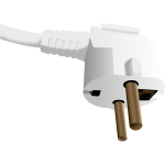 Illustration of white European electricity plug