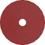 Spiral red circle vector image