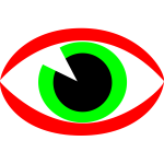 CCTV surveillance eye sign vector image
