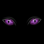 Purple eyes in dark vector graphics