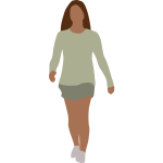 Faceless woman walking vector image