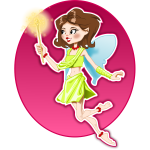 Young smiling fairy girl vector image