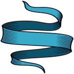 Vector image of blue shaded ornamental band