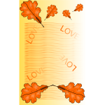 Fall themed notepad page vector image