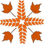 Autumn leaves arrangement vector image