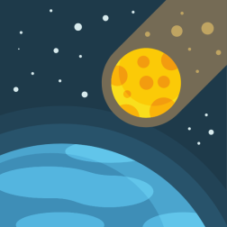 Falling comet