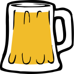 Vector illustration of beer mug full of beer