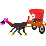 Cartoon horse and carriage