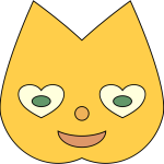 Cartoon cat face