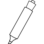 Vector drawing of marker