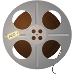 Brown film tape vector graphics