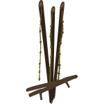 Vector clip art of firebog fishing rods