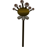 Vector drawing of decorative brown fake flower