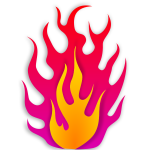Pink flames