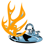flaming sink