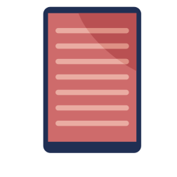 Tablet icon flat style