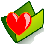 Vector clip art of favourites folder icon