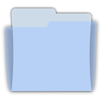 Vector illustration of blue plastic document binder