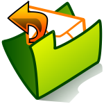 Vector image of sending mail folder icon