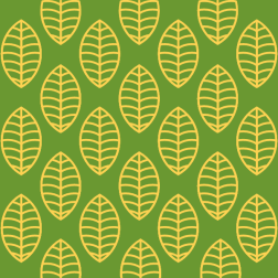 Foliage pattern on green background