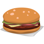 Hamburger served