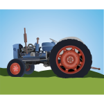 Tractor and meadow
