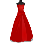 Mannequin with red dress