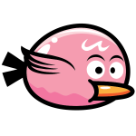 A pink bird