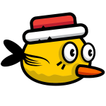 A bird with a hat