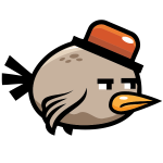 Sad bird with hat