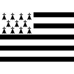 Brittany region flag vector drawing