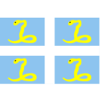 Martinique region flag vector clip art