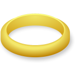 Simple wedding ring vector drawing